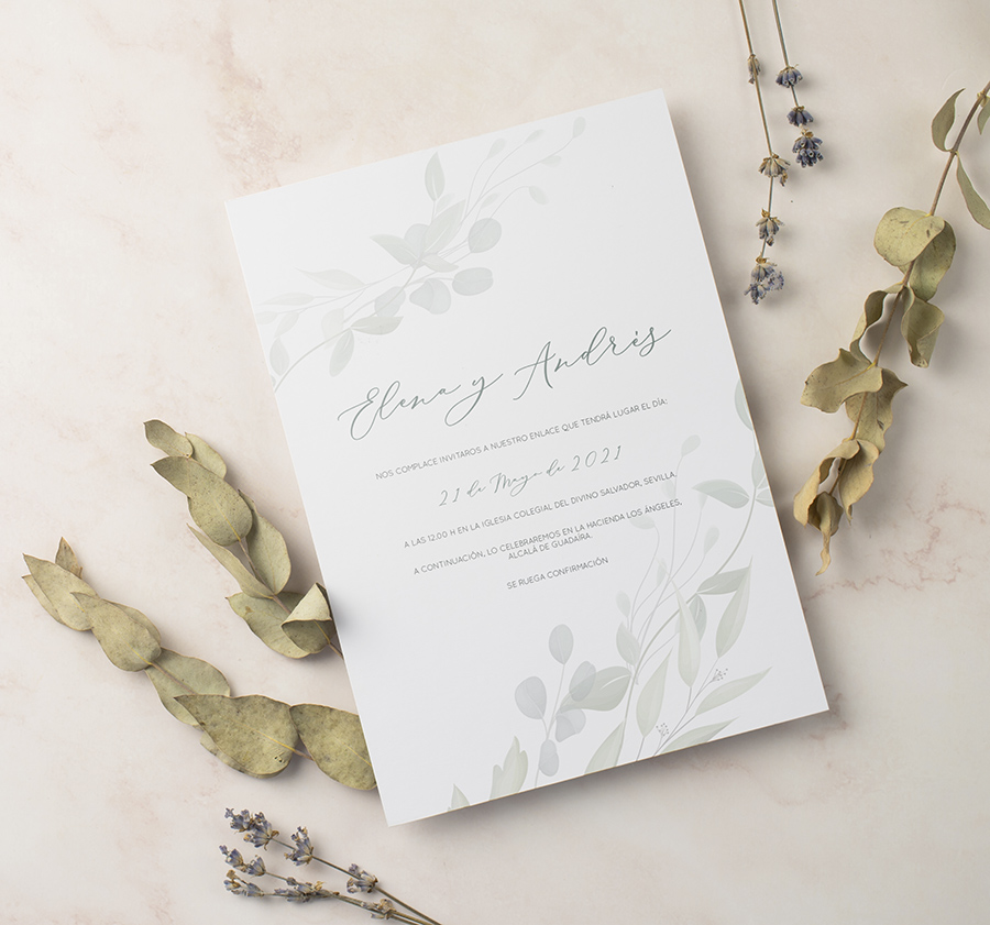 Invitación de boda personalizada