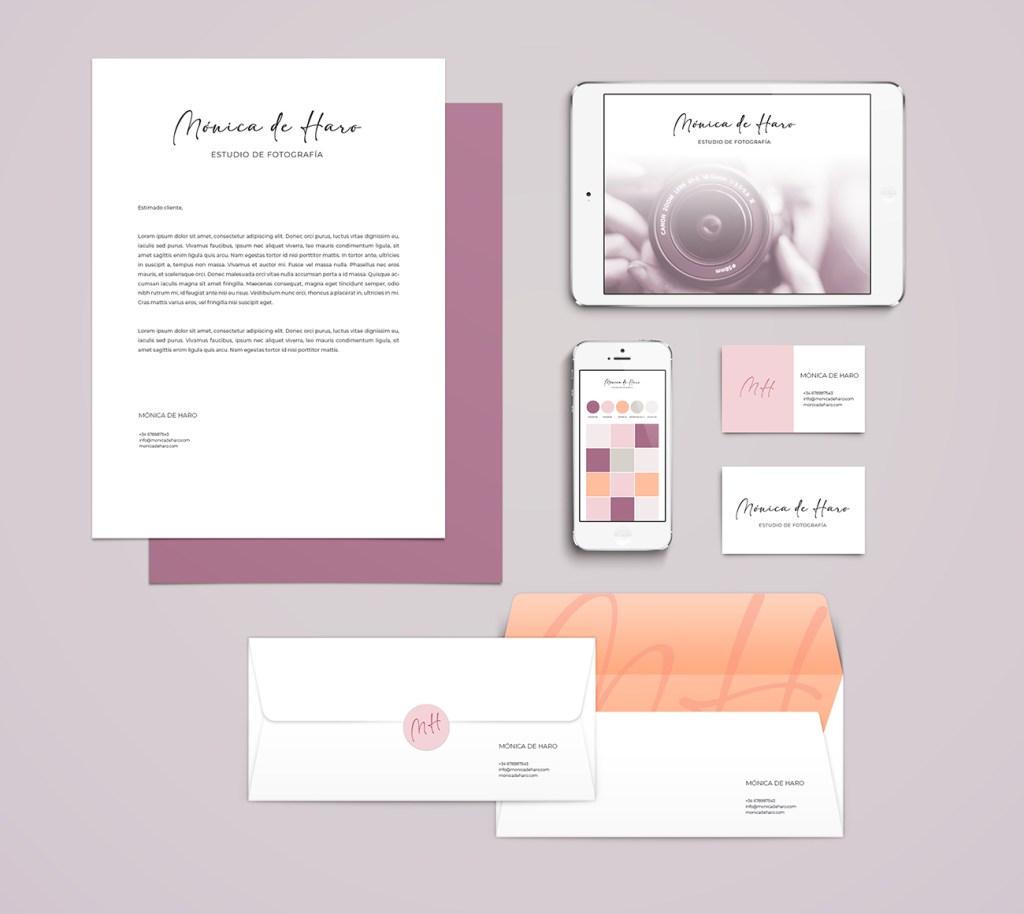 Creación de marca, branding. Papelería corporativa y aplicaciones de logo.